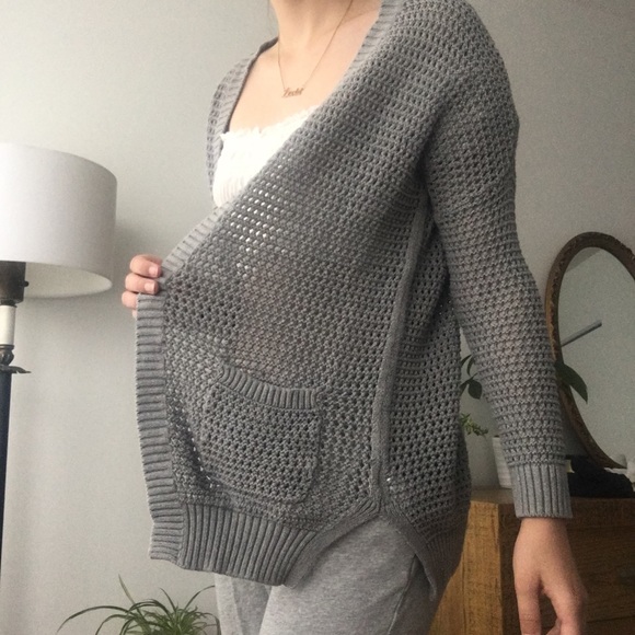 grey knitted cardigan - Picture 2 of 6